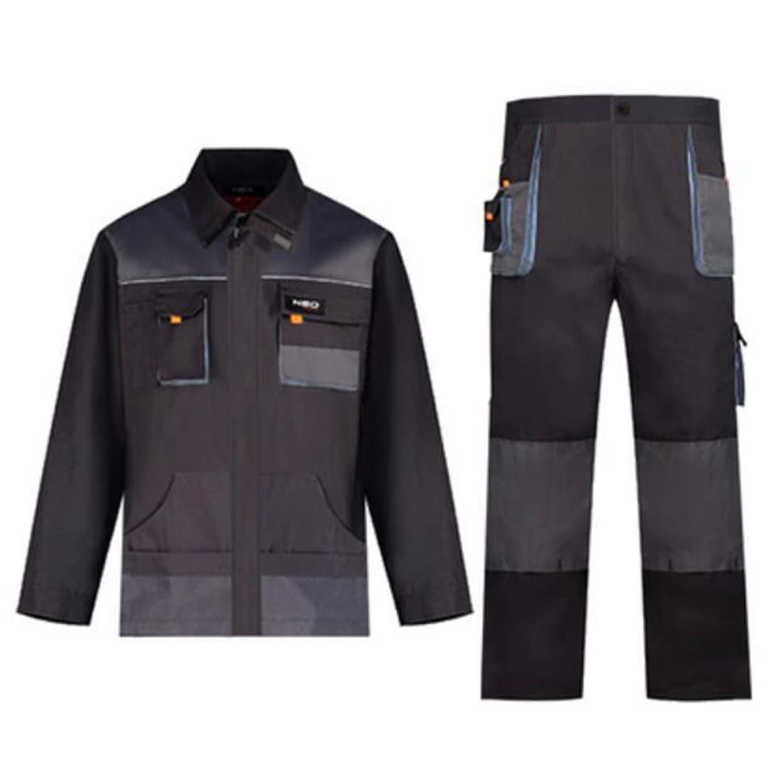 ZJDYDYSafety Work Wear For Men, Protective Welding Suits Working Bib With Pocket, Welding Overalls