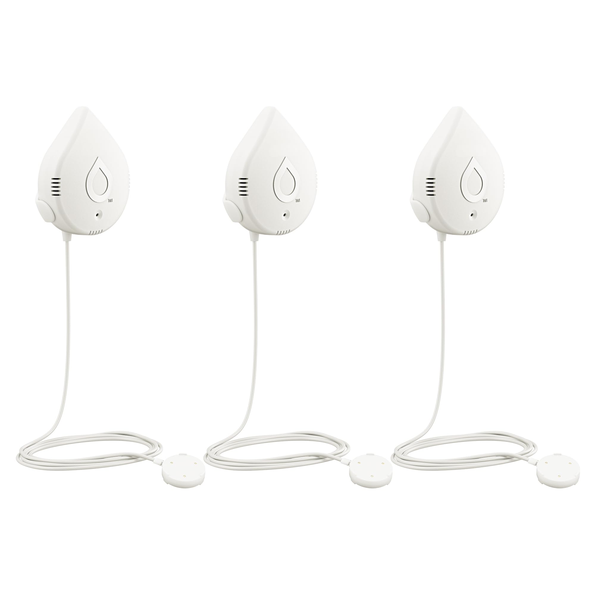 Moen White Flo Smart Water Leak Detector, Water Sensor Alarm for Home, 3-Pack, 920-005