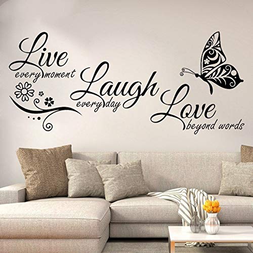 iDealhere Foreign Trade Live Love English Butterfly Living Room Bedroom Decoration Stickers Pvc Environmental Protection Manufacturer