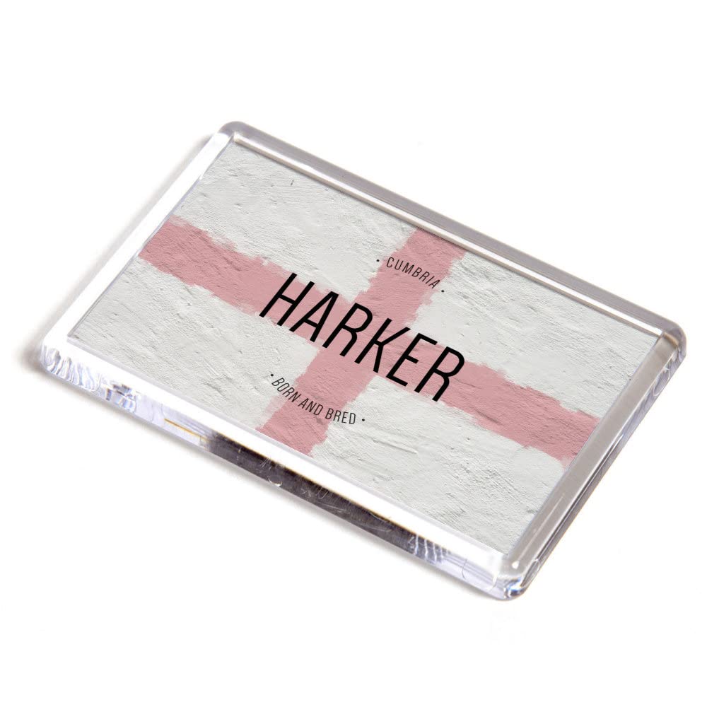 FRIDGE MAGNET - Harker, Cumbria - Born and Bred