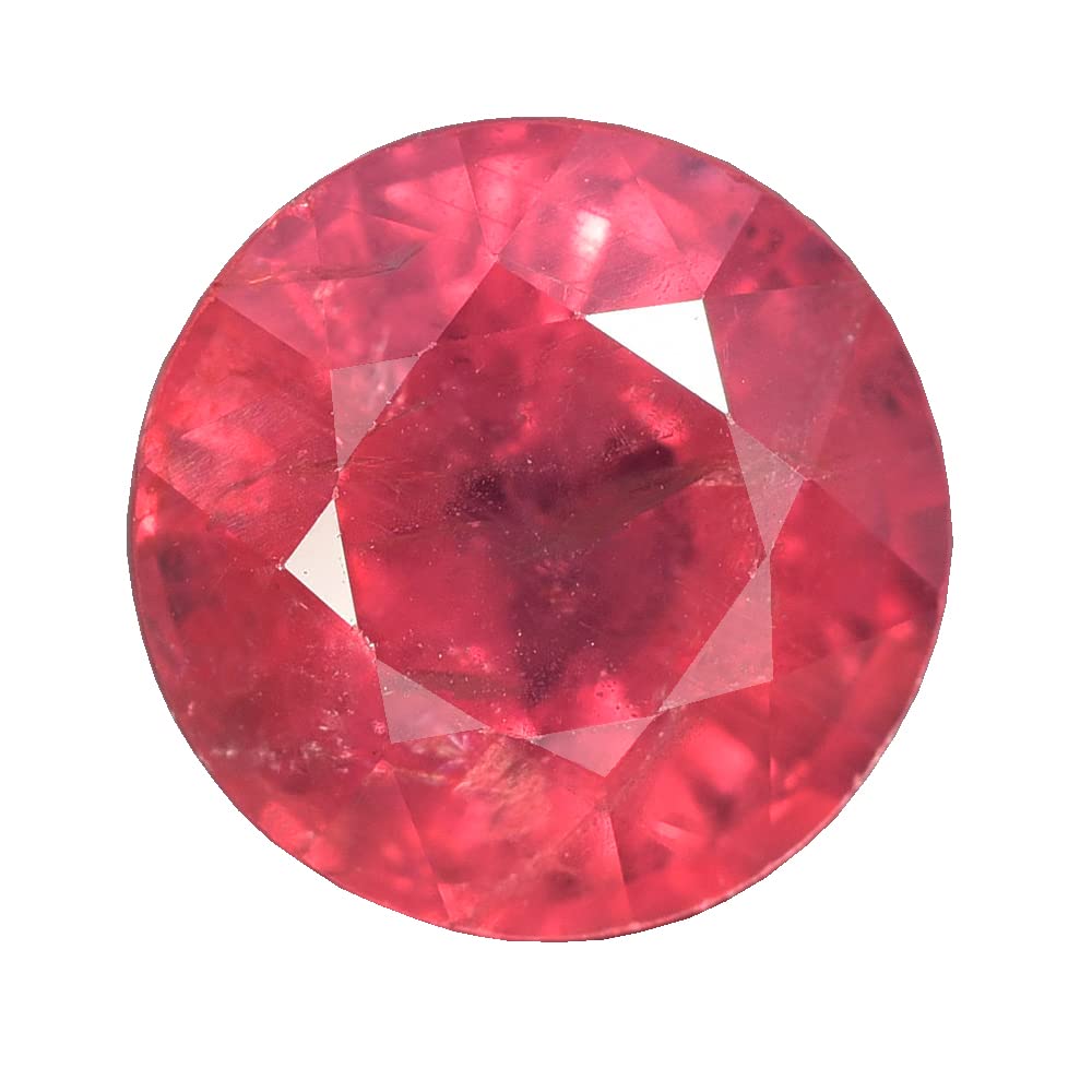 Ploy-thai 3.06CT Certified AA UNHEATED 7.9MM Round Purplish RED Ruby Natural