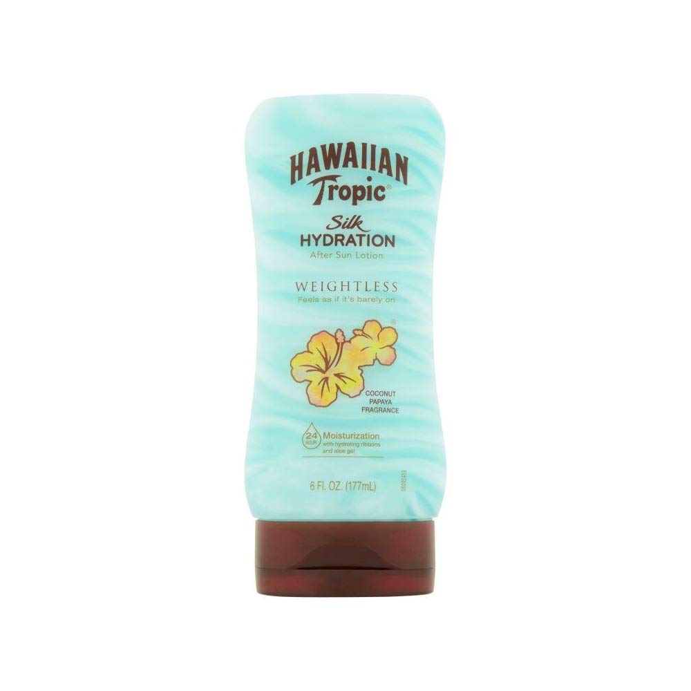 HAWAIANN TROPIC Silk Hydration Weightless After Sun Gel Lotion With Hydrating Aloe And Gel Ribbons, Clear, 6oz