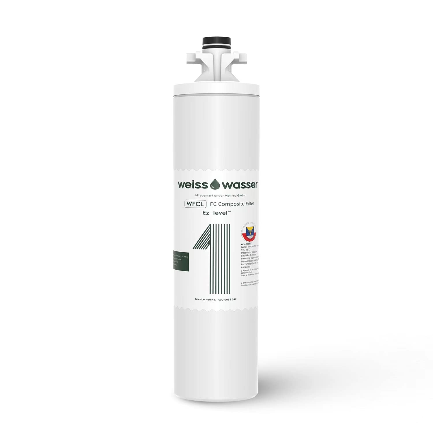 Weisswasser WFCL-H Under Sink PP Water Filter, Replacement for WU2.SH01 and WU1.SH02 Under Sink Water Filtration System, 1 Pack