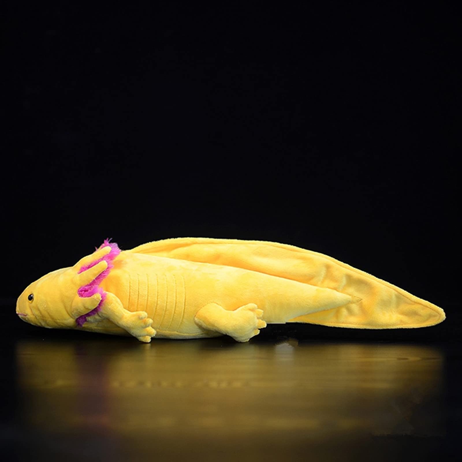 Axolotl Plush Toy - Simulation Yellow Axolotl Fish Soft Creepy Stuffed Animals 21 Inch, Cute Yellow Lizard Toys Real Plushie Toy, Gift Collection for Kids (Yellow)