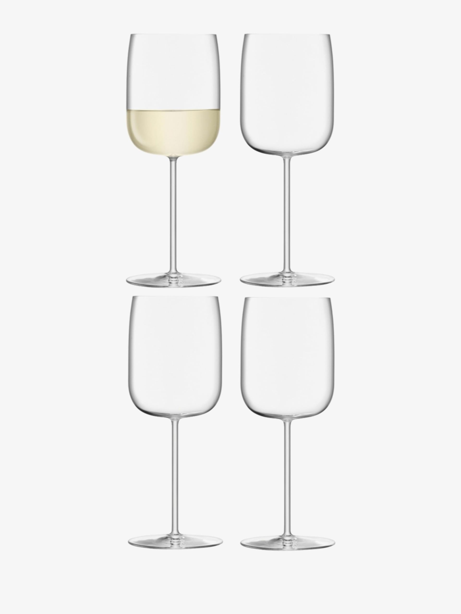 LSA InternationalBorough Wine Glass 380 ml Clear | Set of 4 | Dishwasher Safe | BG12