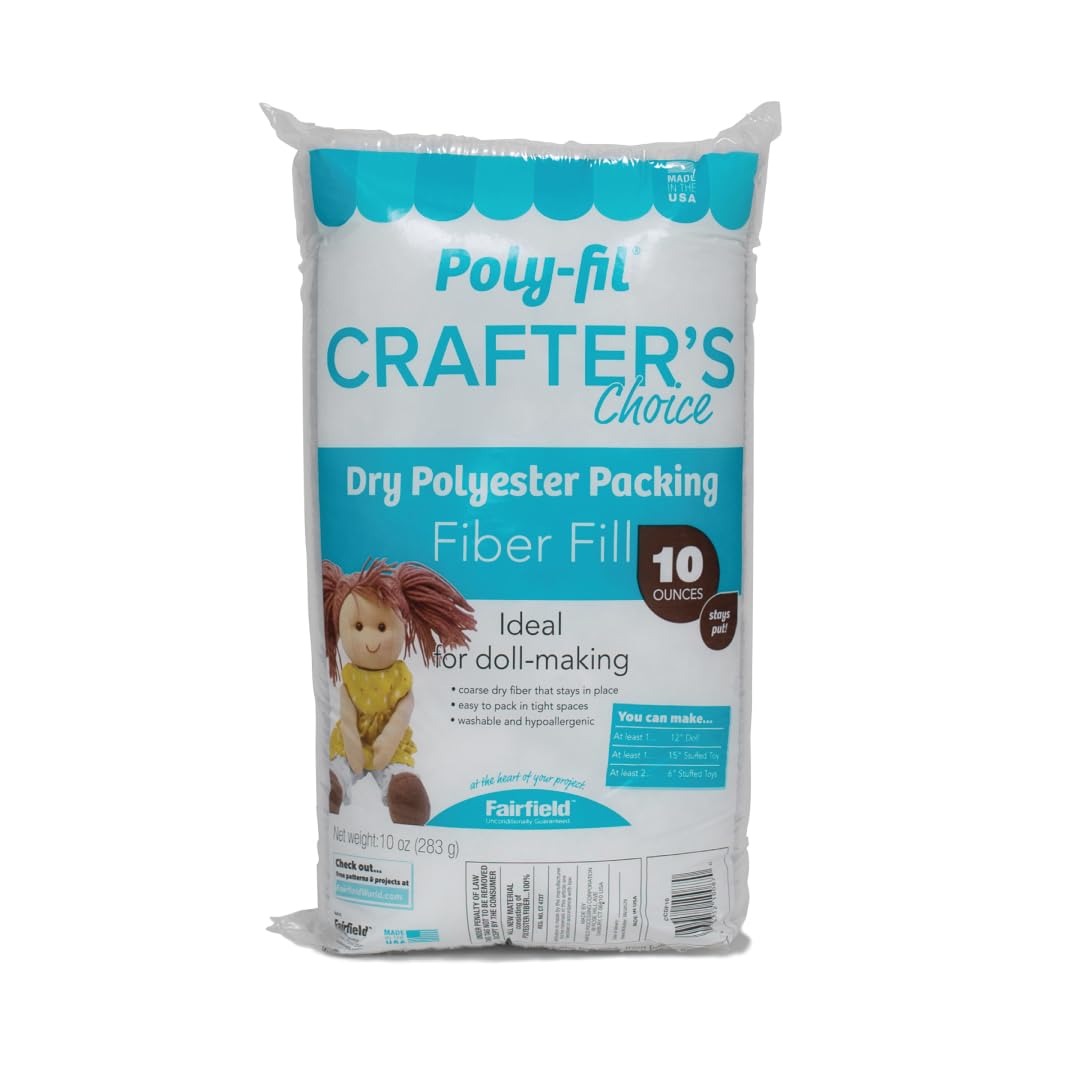 FairfieldPoly-Fil Crafter’s Choice Packaging Fiber, 10 Ounce (Pack of 1), Blue