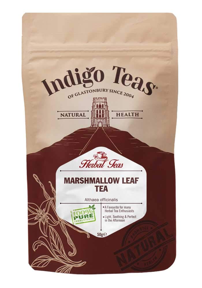 Indigo Herbs Marshmallow Leaf Tea 50g | Althaea officinalis Dried Loose Leaf Herbal Tea | Caffeine and GMO Free