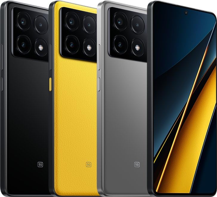 Xiaomi Poco X6 Pro 5G Global Unlocked (512GB + 12GB) GSM 6.67" 64MP Triple Camera (for Tmobile Mint Tello Global) (Yellow Global ROM)