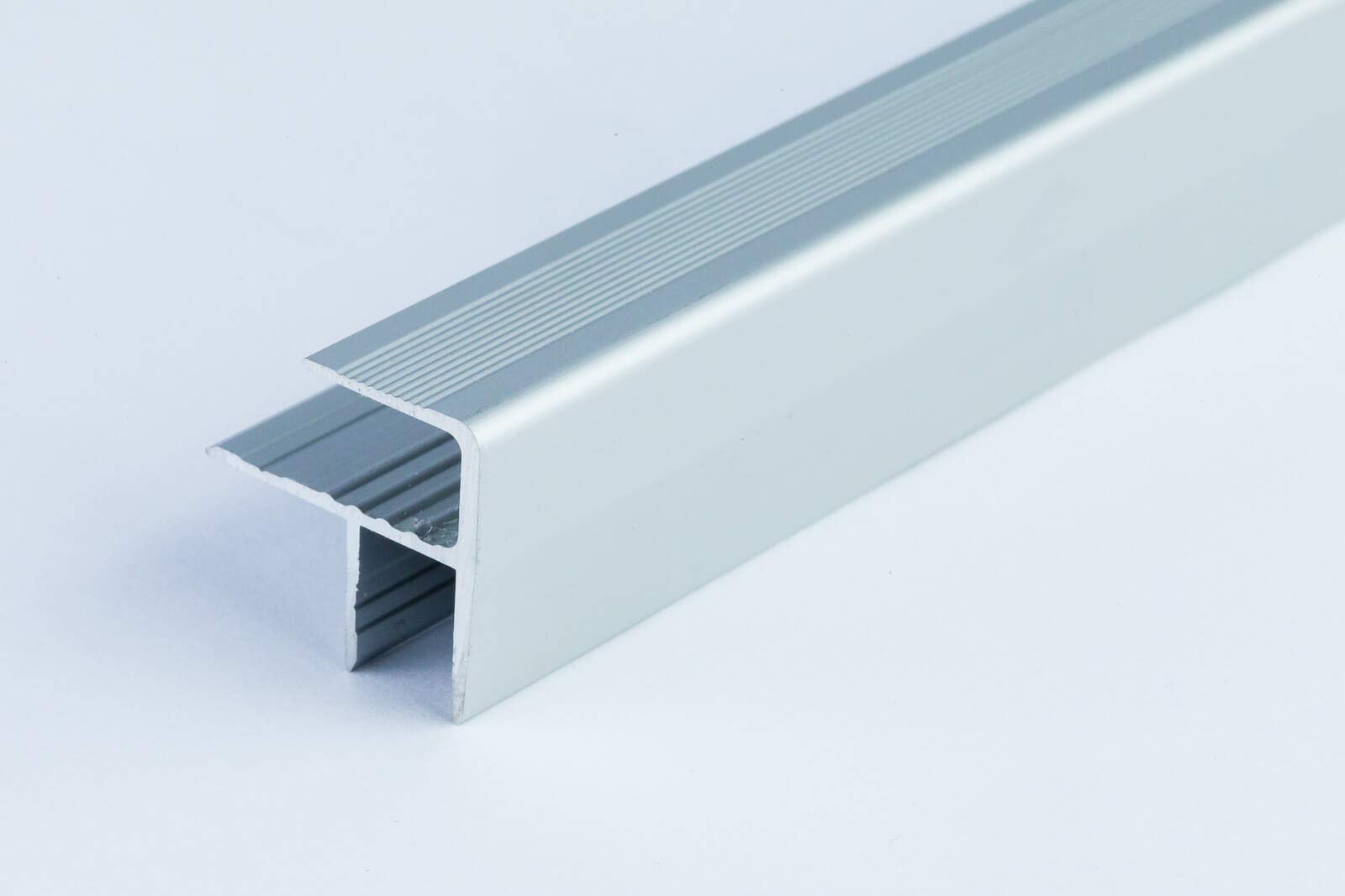 Stair Edge Nosing F Profiles Aluminium Anti Non Slip Guard Cover Strip TMW Profiles (Silver)