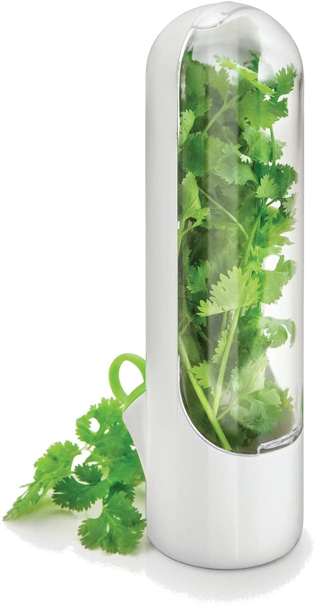 JUNJILRefrigerator Herb Keeper, Kitchen Herb Saver Keeper, Fresh Herb Keeper and Herb Storage Container, Used to Keep Fresh Asparagus, Coriander, Mint