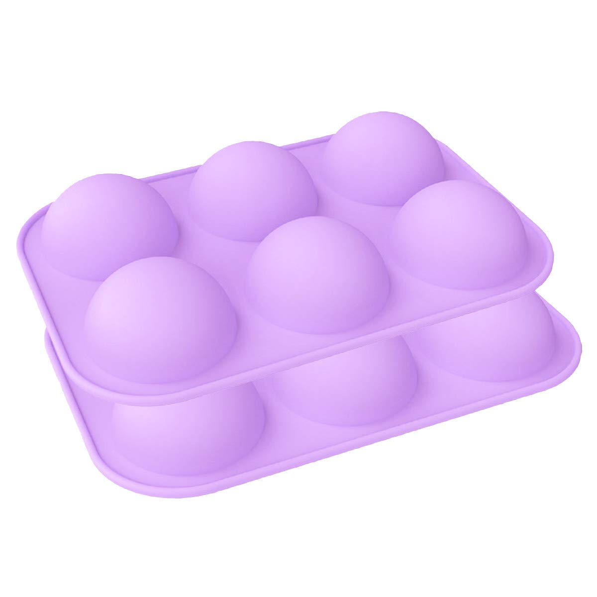 Half Sphere Silicone Mould Large 6-Cavity, 2 Packs Chocolate Ball Mould Baking Mold, Silicone Mould for Making Cake, Jelly, Dome