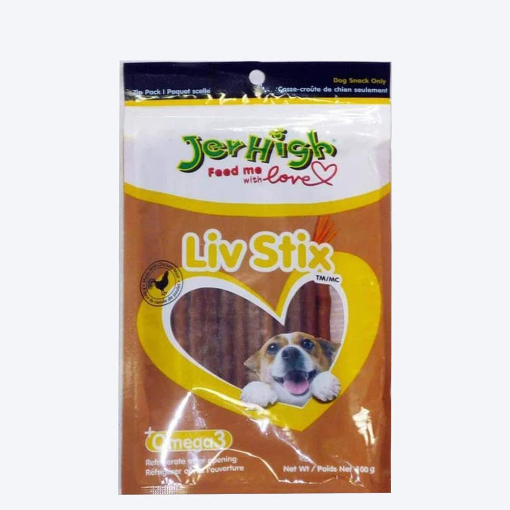 JerHigh Liv Stix Dog Treats - 100 g (Pack of 3)