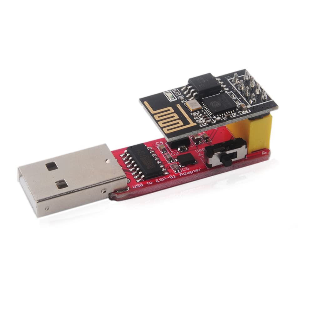 USB to ESP8266 ESP-01S Serial Wireless Wifi Adapter Module Wi-Fi CH340G USB to TTL driver IC onboard, 115200 Baud Rate