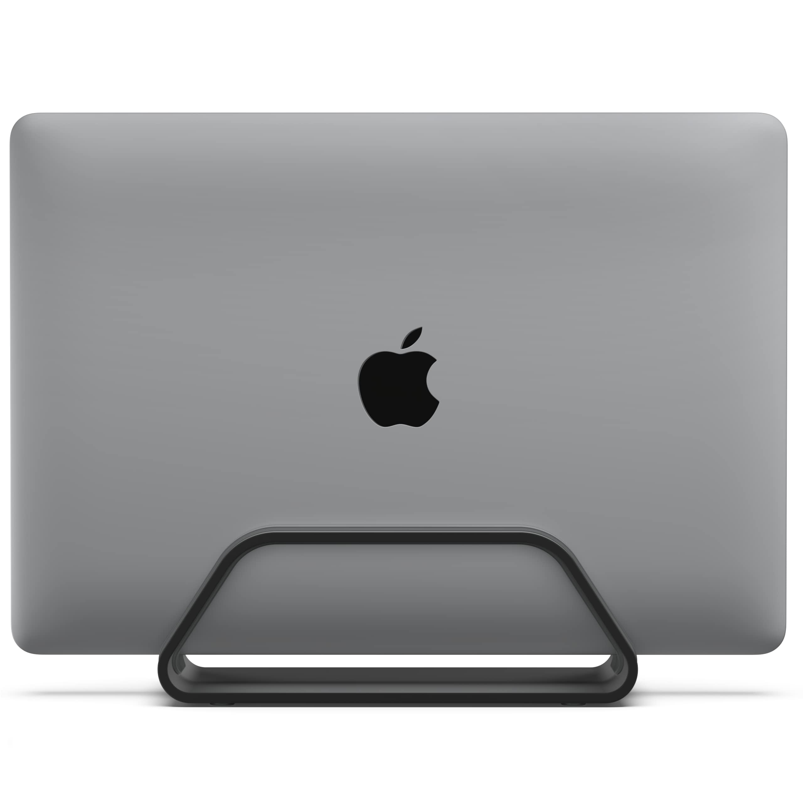 HumanCentric Vertical Laptop Stand for MacBook, Compatible with MacBook Pro Stand, MacBook Air Stand, Laptop Holder for Apple Laptop Desk Stand, Aluminum Laptop Vertical Stand, Black MacBook Stand