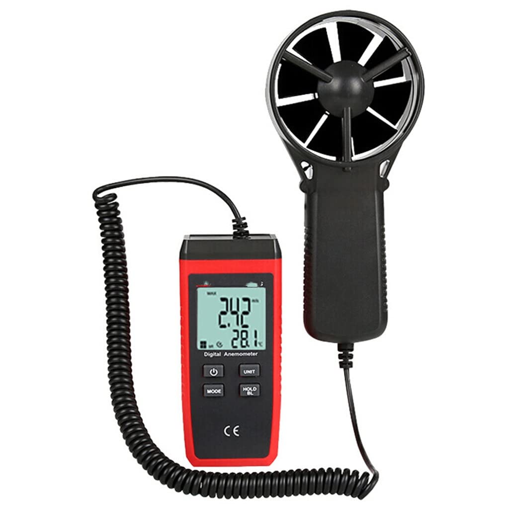 NXYBD Split Digital Anemometer Precise Wind Speed Sensor Scale Display Temperature Measurement (Color : As shown, Size : One size)