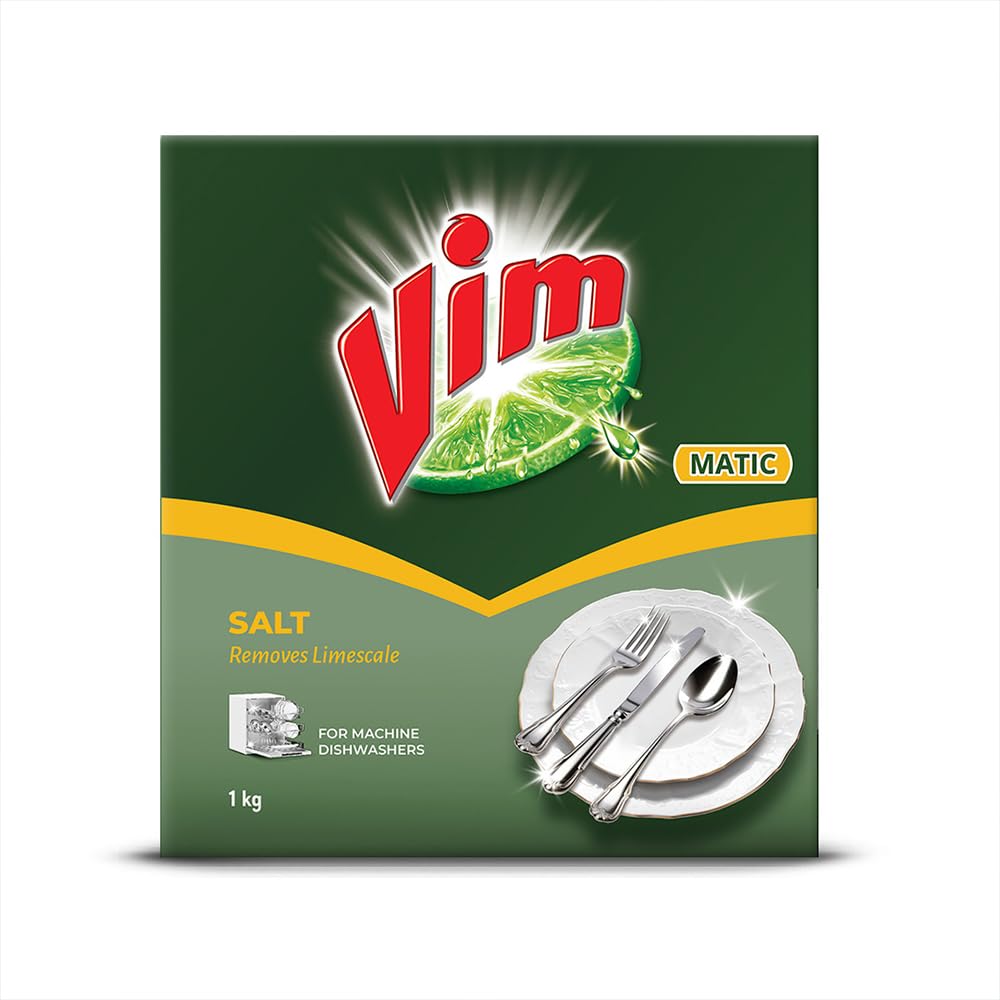 Vim Matic Dishwasher Salt 1kg, Prevents Limescale Build-up, Removes Water Marks, Designed by India's No.1 Dishwash brand