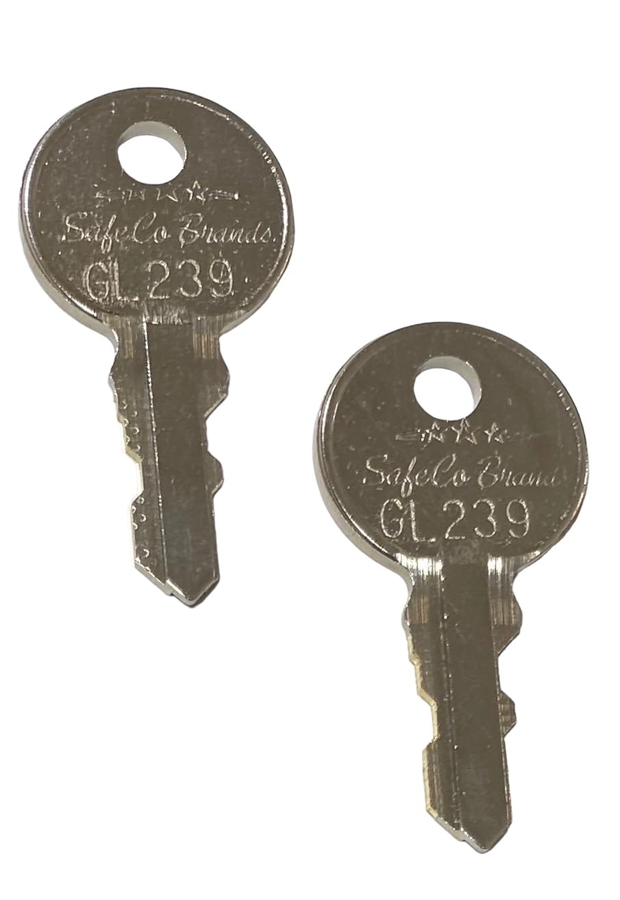 Replacement Keys for Stack-On Safes & Boxes for Key Codes GL200-GL249 2-Keys SafeCo Brands (GL214)