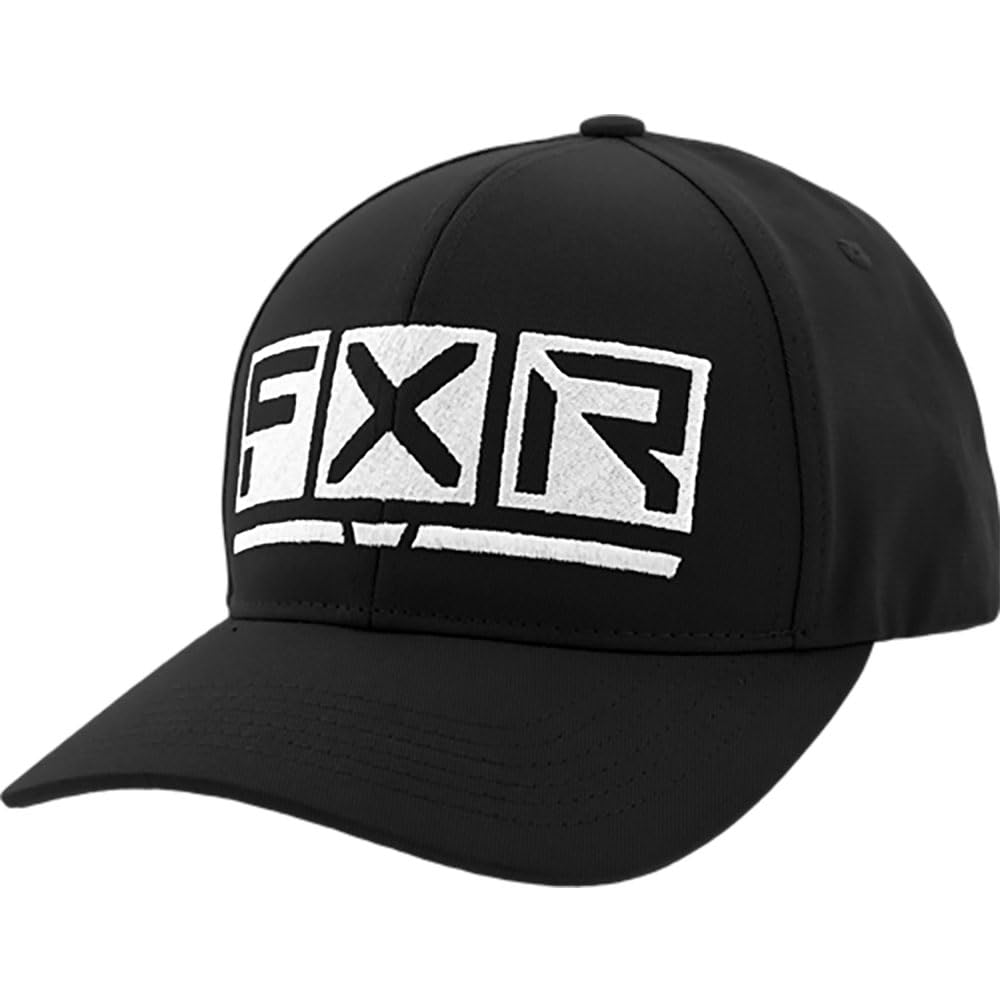 FXRPodium Hat Snap Back Embroidered Logo Curved Brim Cotton Black/Bone