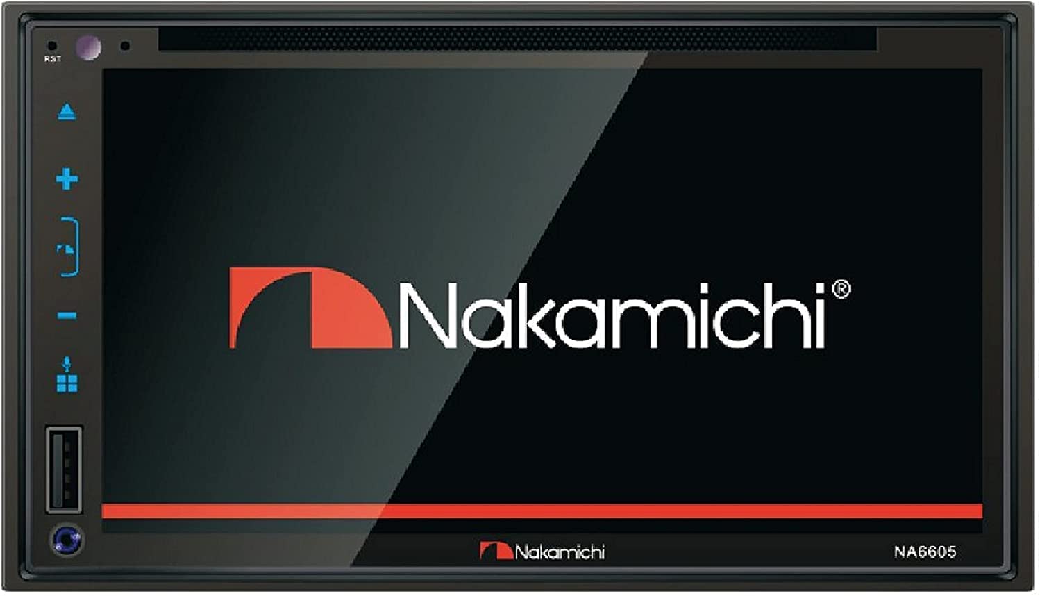 Nakamichi NA6605 Double Din In-Dash 6.8" WVGA Display CarPlay Android Auto Multimedia CD DVD USB MP3 Bluetooth Spotify Pandora Car Stereo Receiver