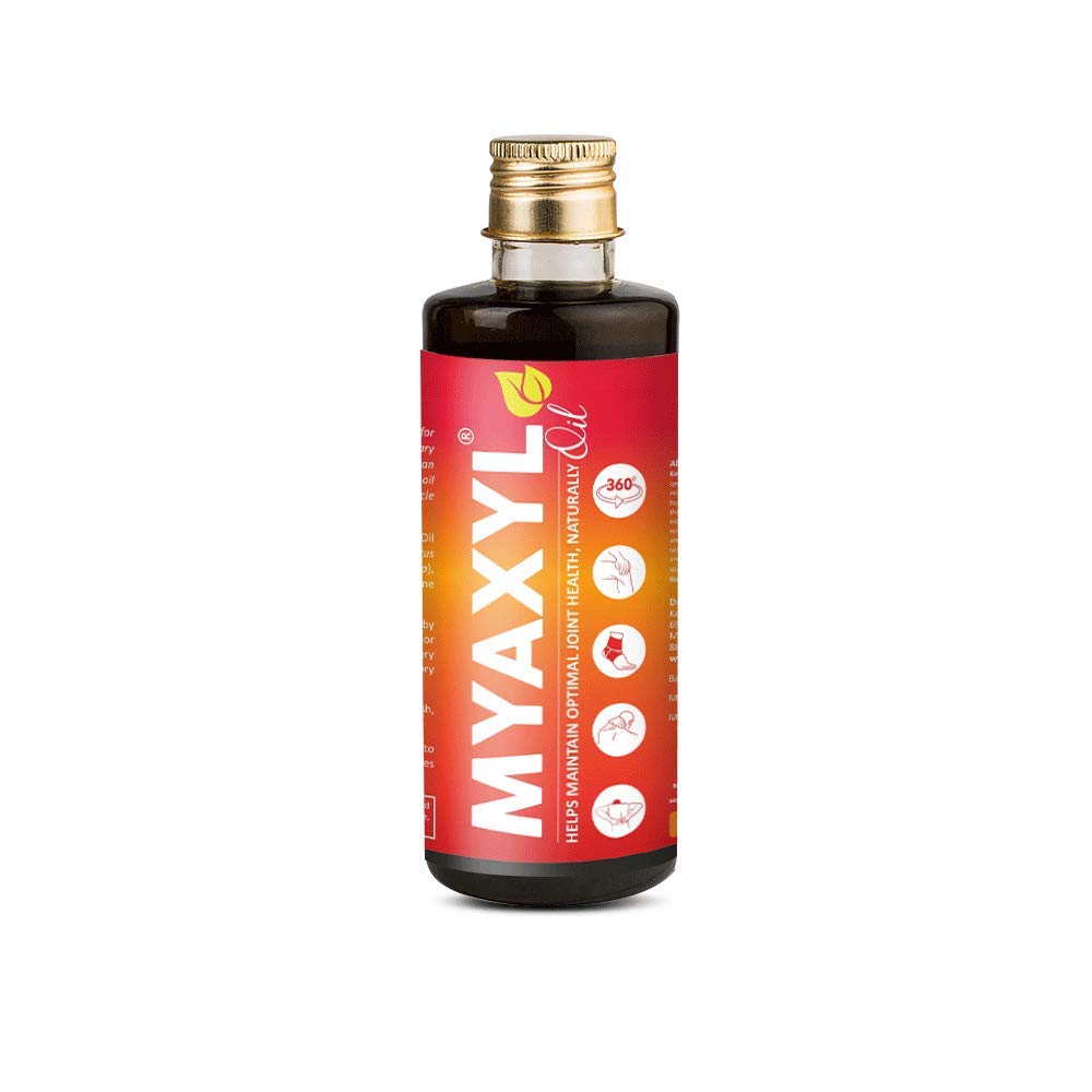 Kerala Ayurveda Myaxyl Oil - 6.76 Fl Oz| Herbal Oil for Muscles and Joints|Joint Aid | Body Oil Infused with Eucalyptus to Help Sore Muscles|