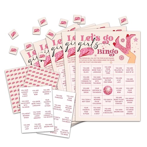 Bachelorette Party Bingo Game, Nash Bash Let's Go...