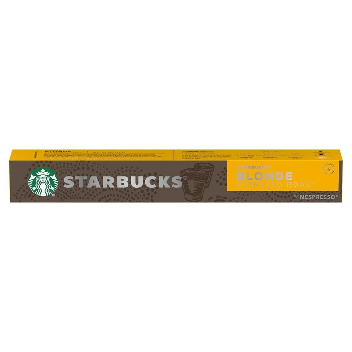 Starbucks Nespresso Blonde Espresso Roast Coffee 10 Pods 53g