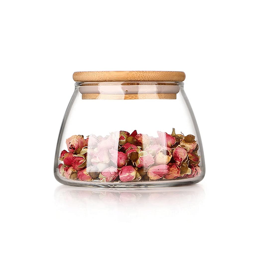 LTCTL Glass Storage Jars With Sealed Lids Kitchen Canister Food Storage Canister For Serving Tea,Coffee,Spice (Color : 400ml/13.5oz)