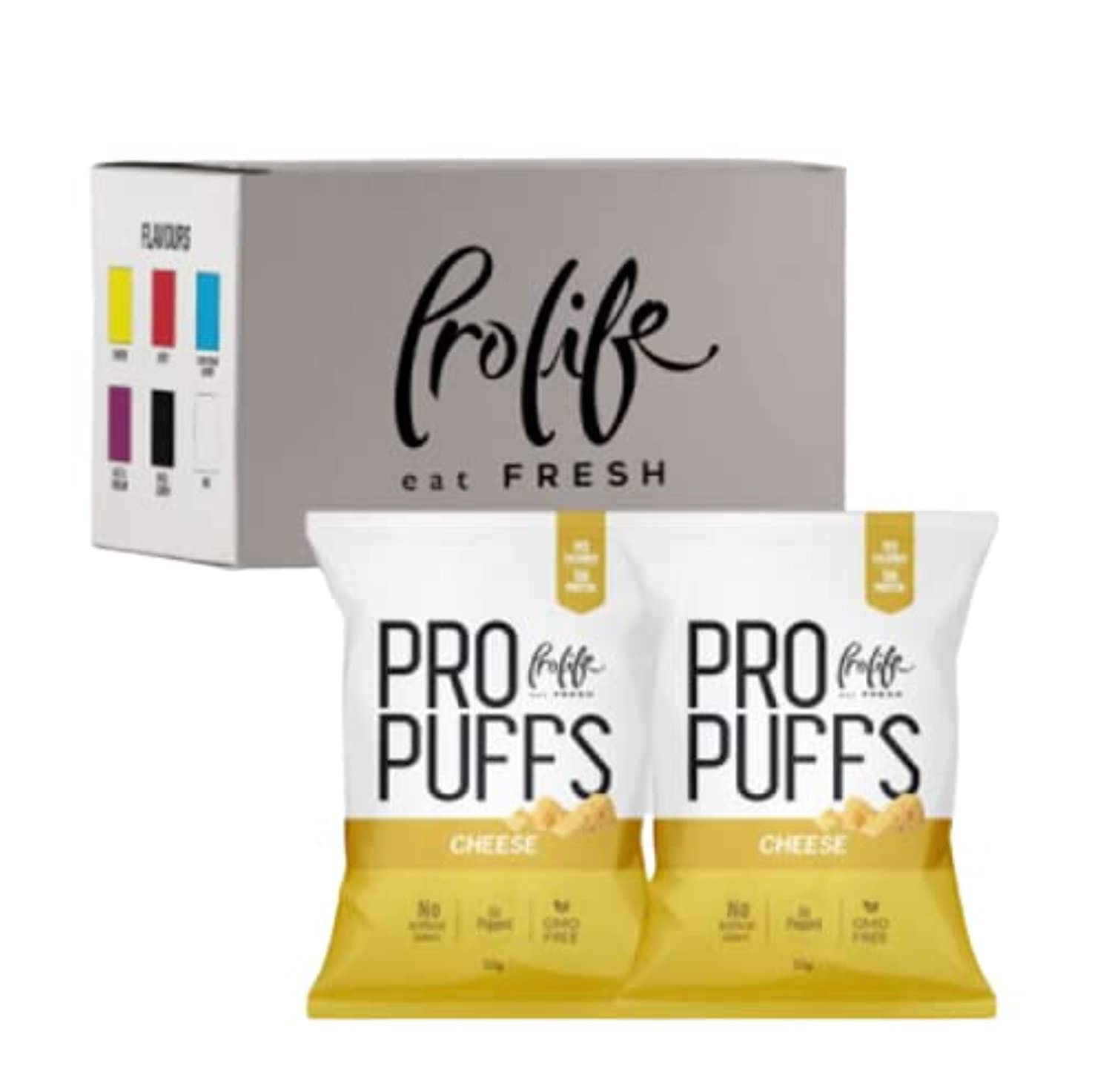 Pro Life Pro Puffs Chips Cheese Flavour (20pieces in box) (20 x 50grms)