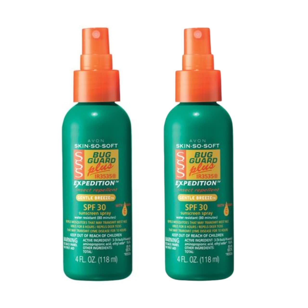 AVONSkin So Soft Bug Guard Plus IR3535 Expedition SPF 30 Pump Spray 4 Fl Oz (2 Bottles)