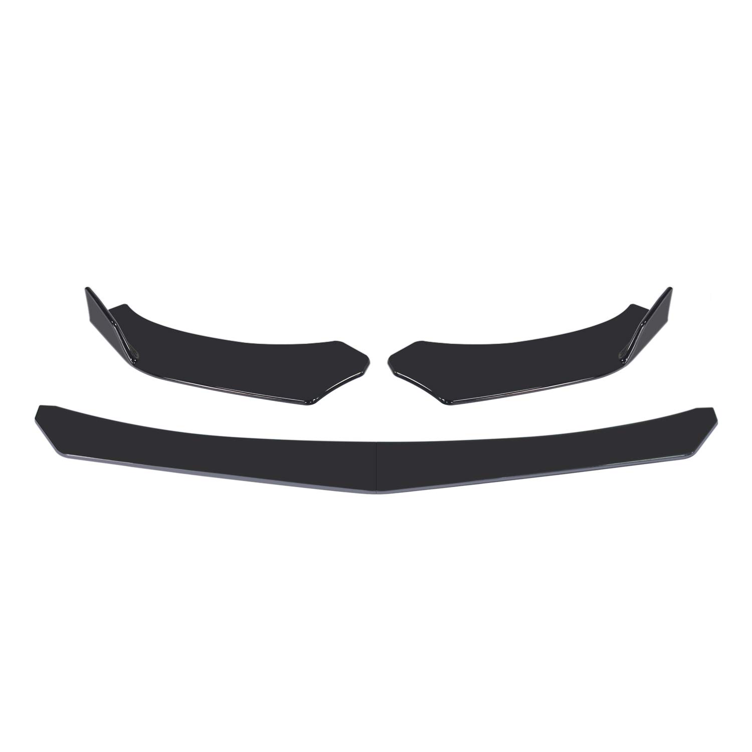 BAGGRA 4 Pieces Car Front Bumper Lip Body Kit Spoiler Splitter ABS Bumper Canard Lip Splitter Universal