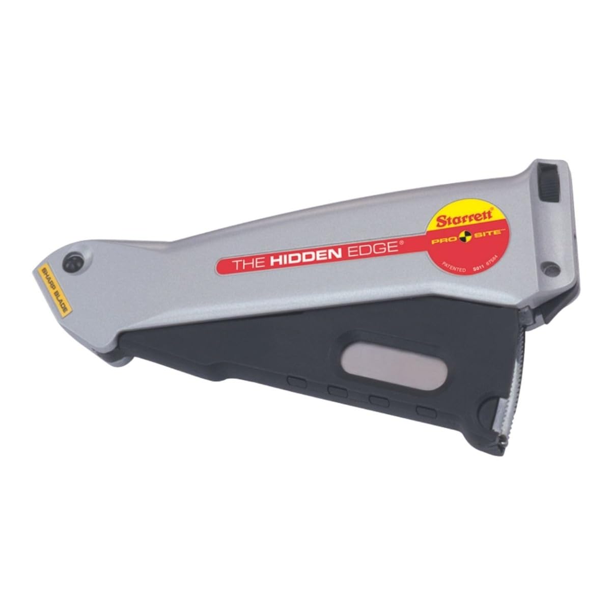 StarrettHidden Edge Utility Knife with Easy to Use Safety Lock and Level for Fast, Tool-Free Blade Changes - Retractable Lever Action, Aluminum Case Material - S011