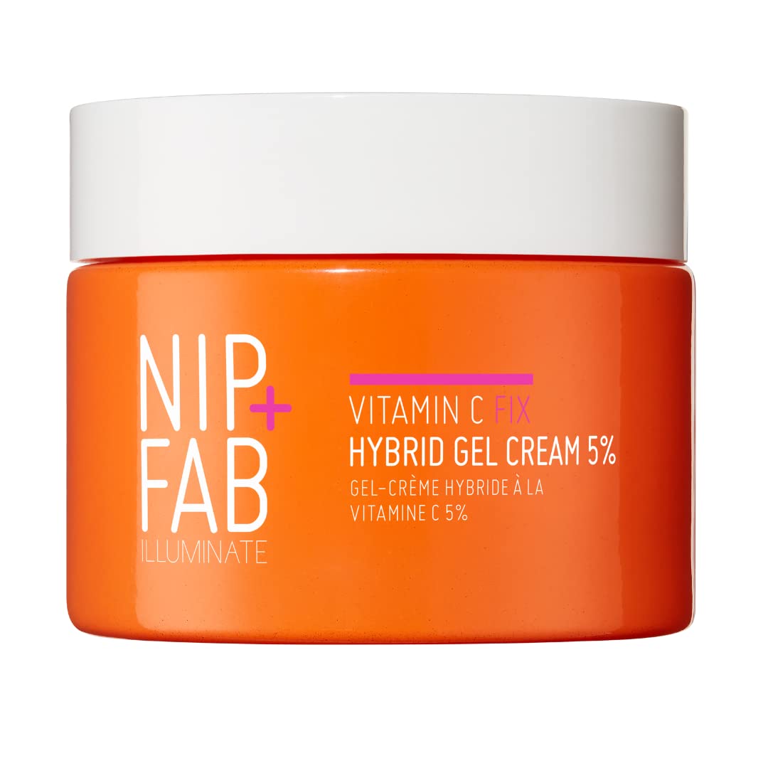 Nip+FabVitamin C Fix Hybrid Gel Cream 5% 1.7 fl oz | Gel-Like Moisturiser | High-Performance 5% Vitamin C | Radiant and Glow Skin | Ferulic Acid | Face Skin Booster