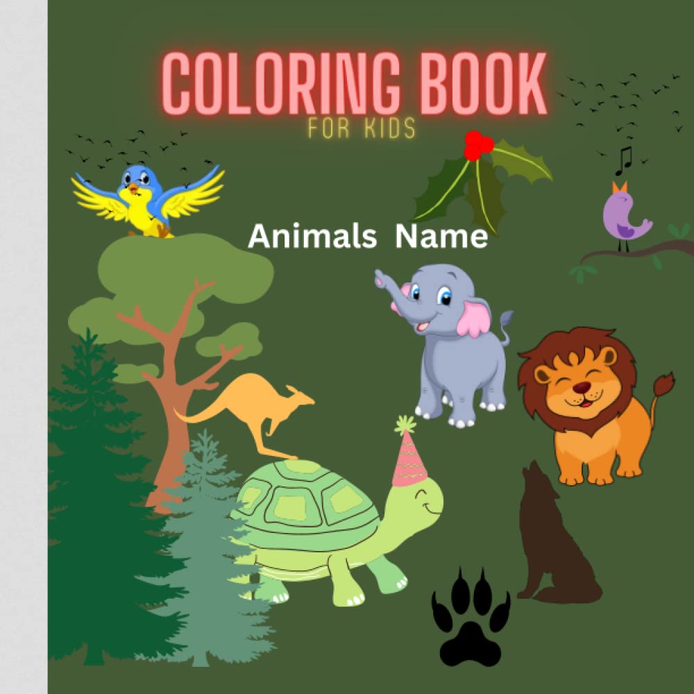 Coloring Book for kids: Animals Name (SKG Coloring Books for Kids)