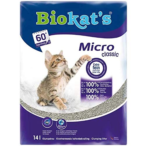 Biokat'sMicro Clumping Classic Cat Litter virtually Dust-Free 2x14 Litres