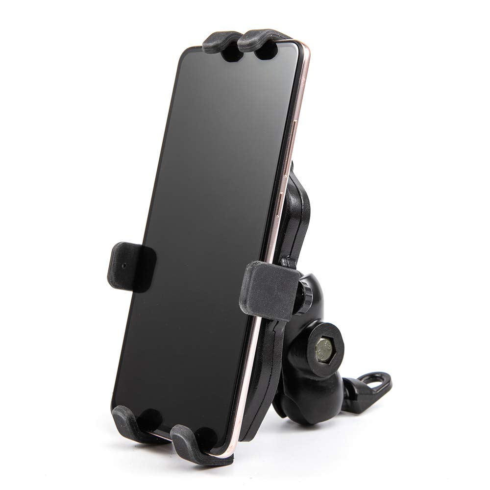 evomosa Motorcycle Mobile Phone Mount Mobile Phone Holder Fixing Device Adjustable Size for R6 06-17,S1000RR HP4 2010 2014 2015 2017 2018, F5 CBR650F VFR1200 (black2)