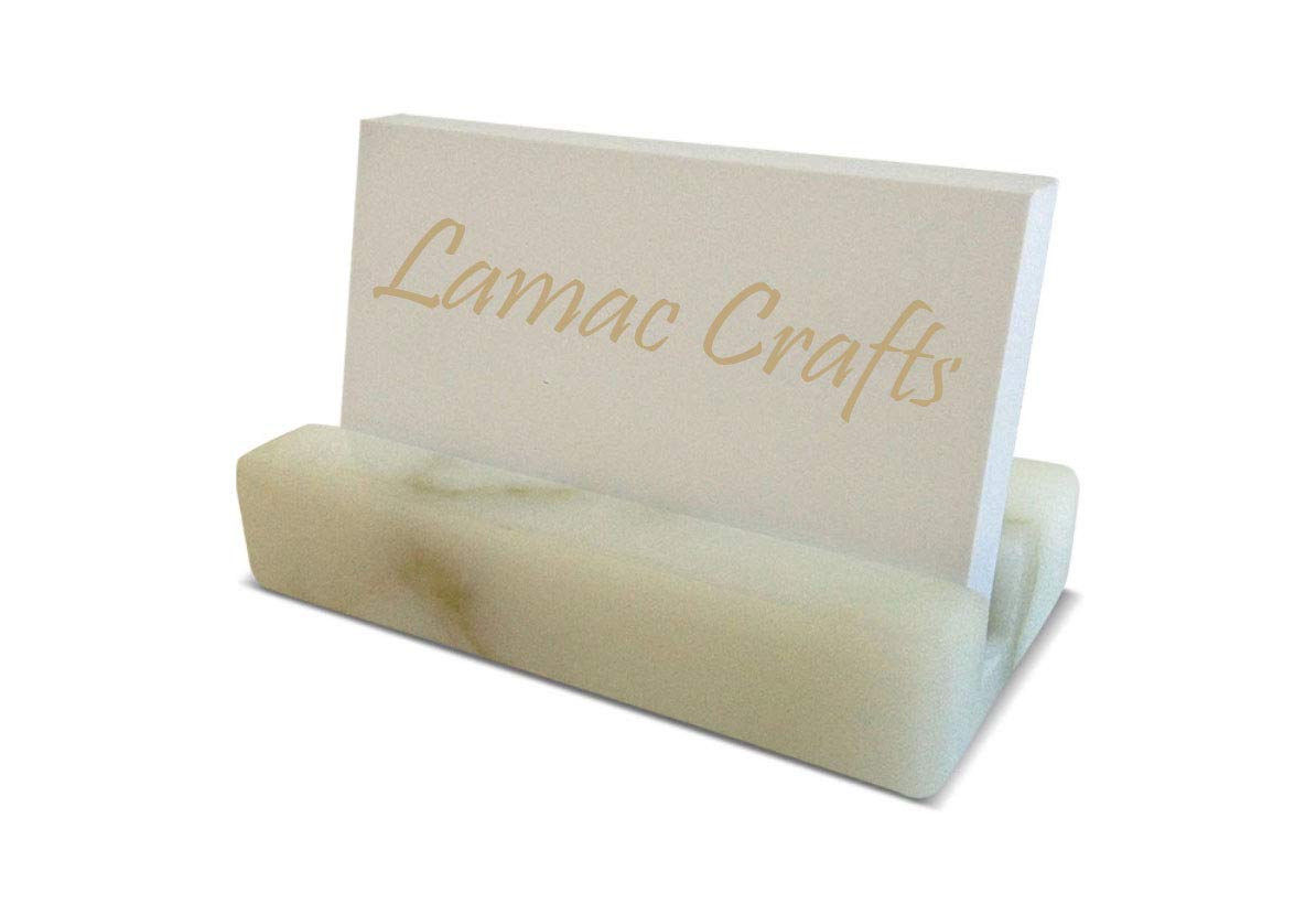 LAMAC CRAFTS White Marble Card Holders for home office/office desk/office table