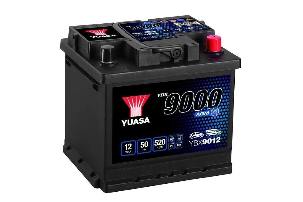 Yuasa YBX9012 12V 50Ah 520A AGM Start Stop Plus Battery