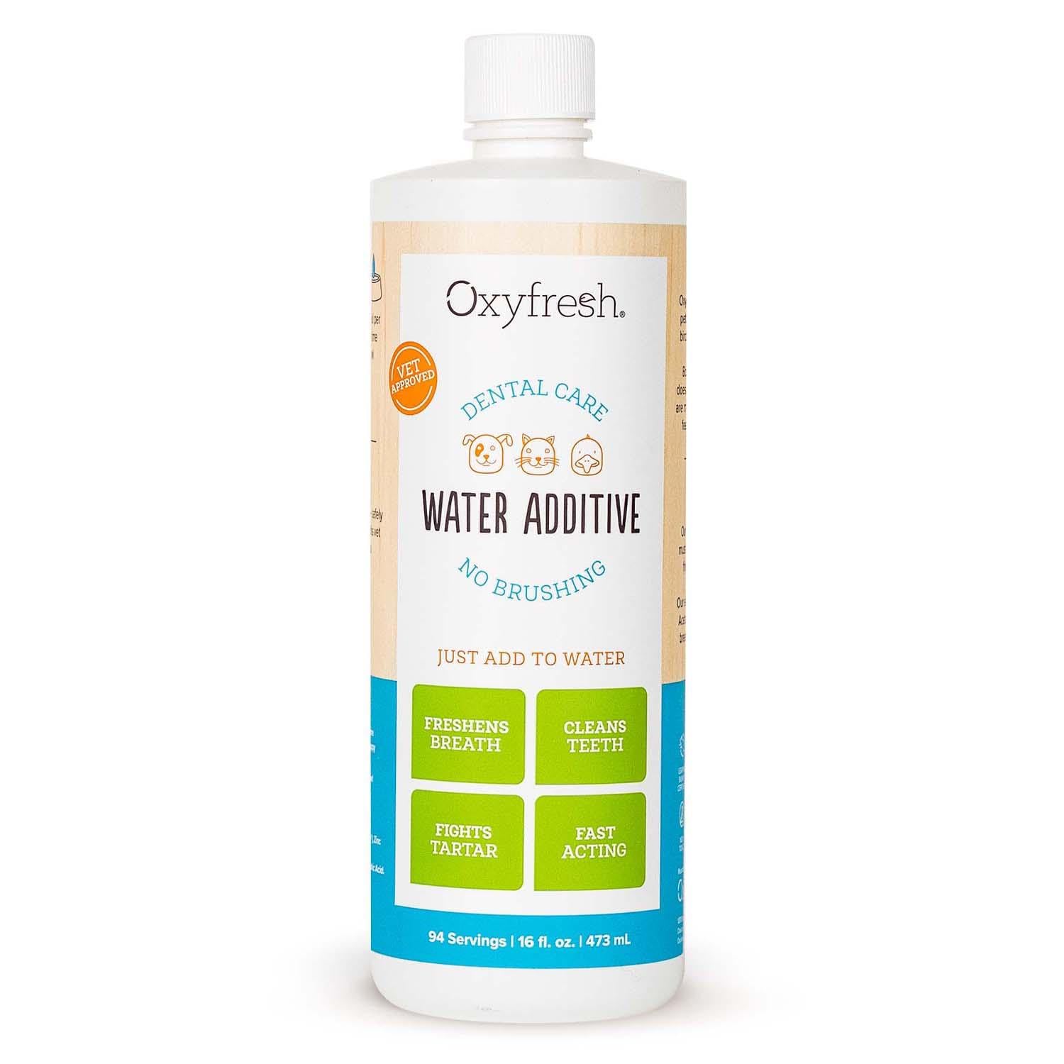 Oxyfresh Premium Pet Dental Care Solution Pet Water Additive: Best Way to Eliminate Bad Dog Breath and Cat Bad Breath - Fights Tartar & Plaque - So Easy, Just Add to Water! Vet Recommended 16 oz.