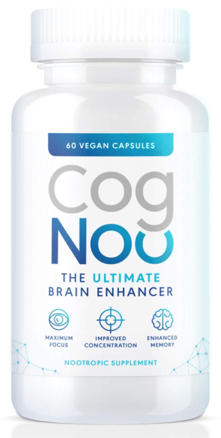 CogNoo - The Ultimate Nootropic brain enhancer | Maximum Focus | Improved Concentration | Vegan | 60 Capsules per tub | 1 Month Supply