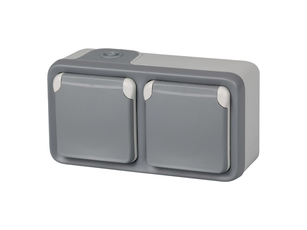 Legrand Plexo Range 191505 Outdoor Wall Socket IP55 Waterproof Grey