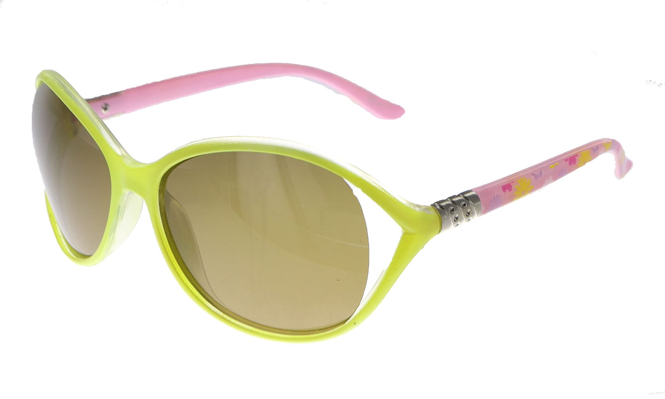 &quot;Princess&quot; Oval 51mm Sunglasses in Five Gorgeous Colors - 100% UV (Yellow w/ Amber Lens)