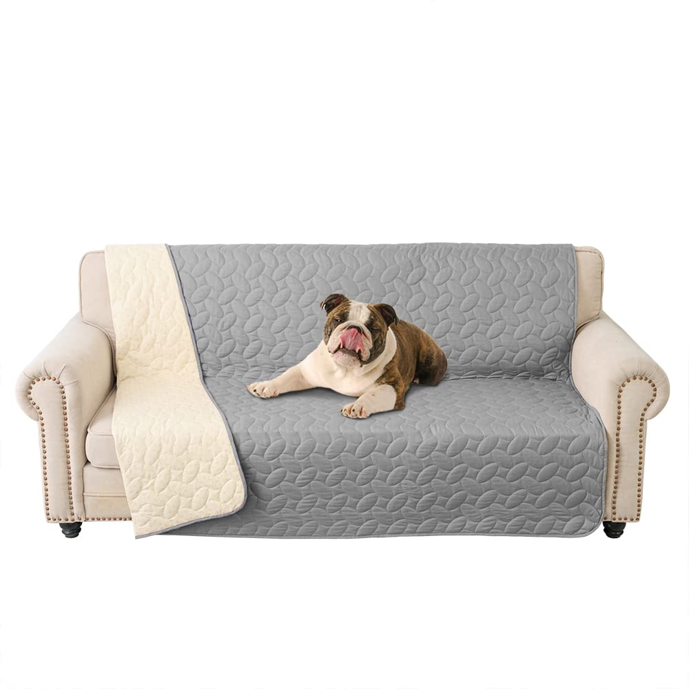 AmeritexPet Bed Cover Dog Bed Blanket for Sofa and Furniture Waterproof New Pattern Design (52x82 Inch, Light Grey)