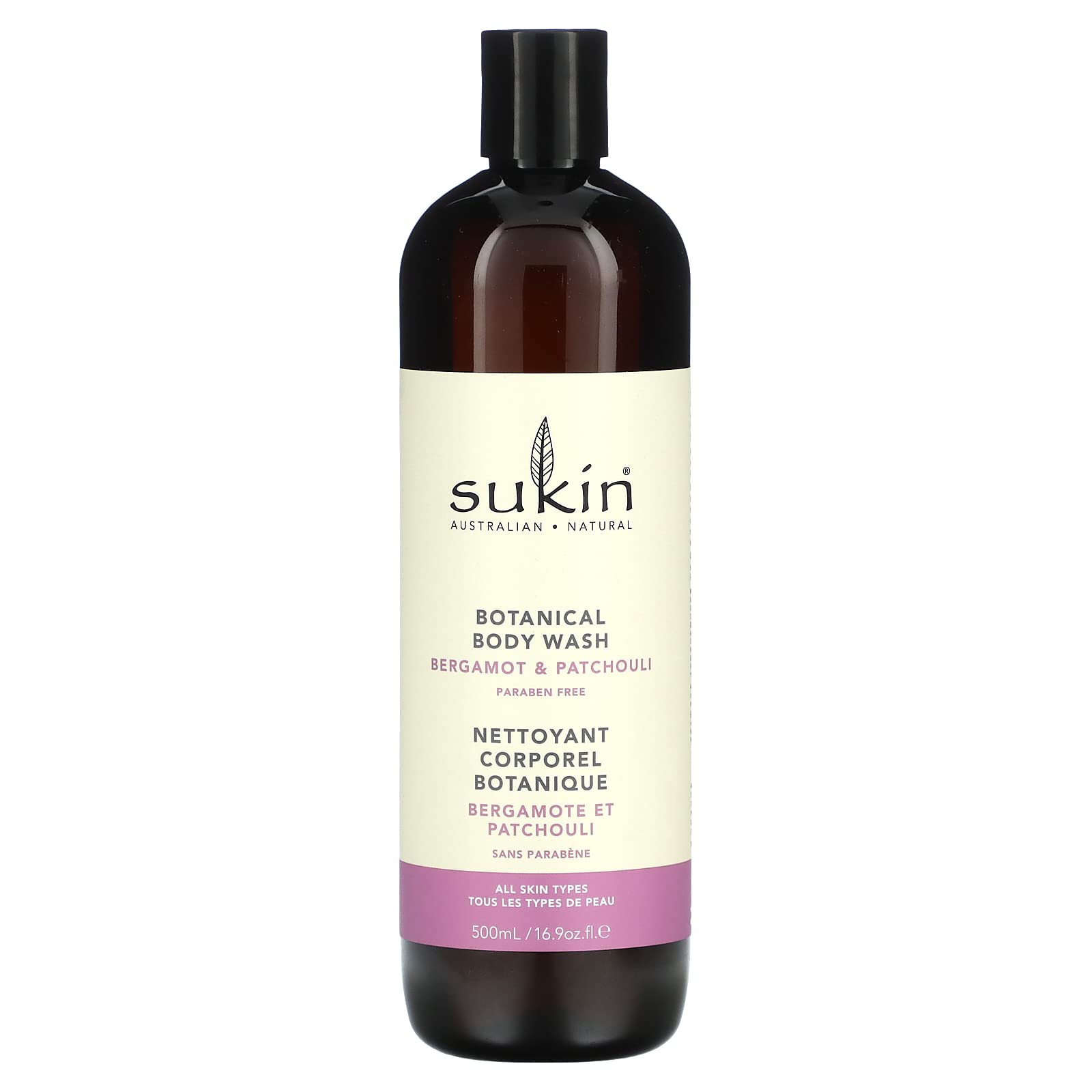 SukinBergamot & Patchouli Botanical Body Wash, 500 ML