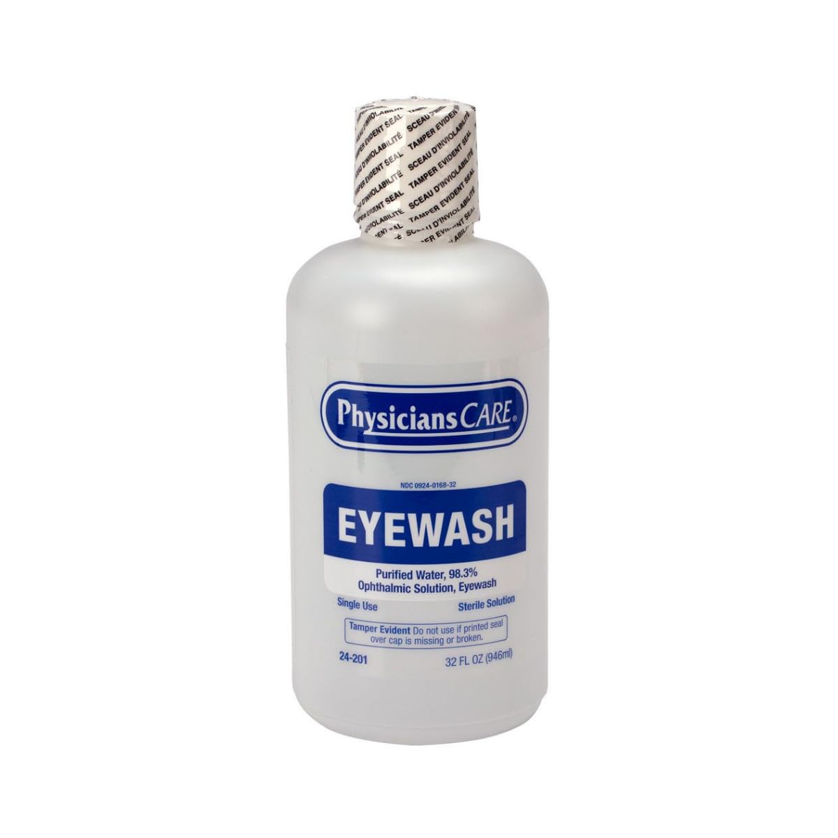 PhysiciansCare Eye Wash Solution, Sterile Isotonic Buffered Solution for Flushing & Irrigating Eyes, 32-oz Bottle