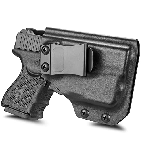 Holster Compatible with Glock 26 27 28 33 w/TLR-6 -Optic Cut- Inside Waistband Concealed Carry Holster for G26 G27 G33 with TLR-6, Adj. Cant, Adj. Retention, Fit 1.5'' 1.75'' Wide Belt