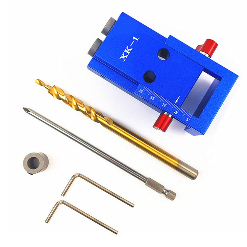 Ankeer 105402 Katsu Pocket Hole Drilling Jig Kit with Step Bit Woodworking Joinery Tool