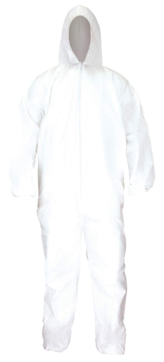 SAS Safety 6892 Gen-Nex All-Purpose Hooded Painter's Coverall, Medium, white