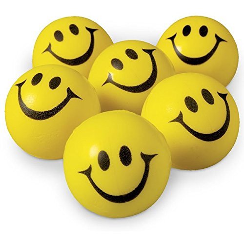 (Pack of 12) Happy Face Squeeze Balls