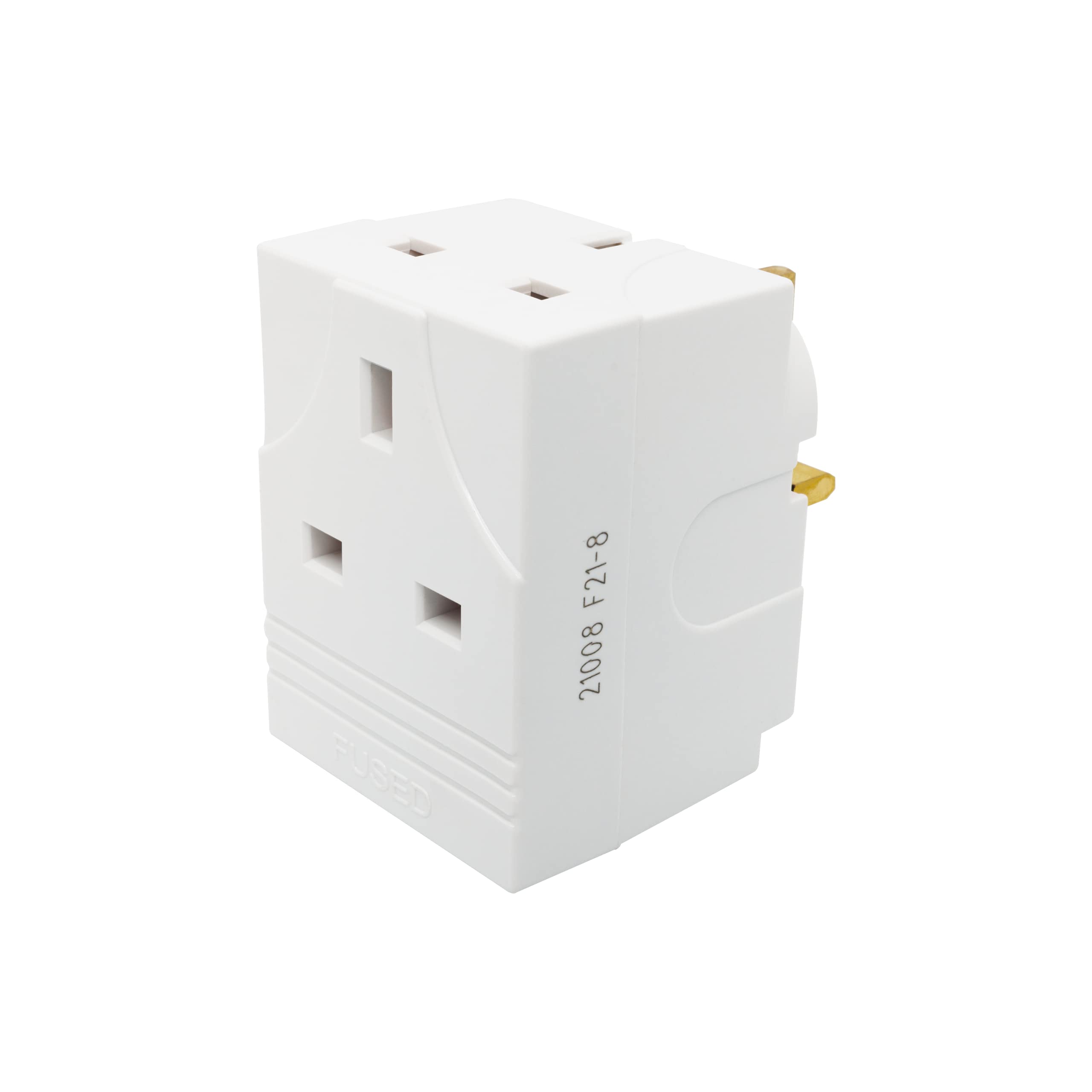 Triple Adapter Plug Extension Socket Uk Multi Plug Adaptor 3 Way Plug Adapter (3 WAY BLOCK)