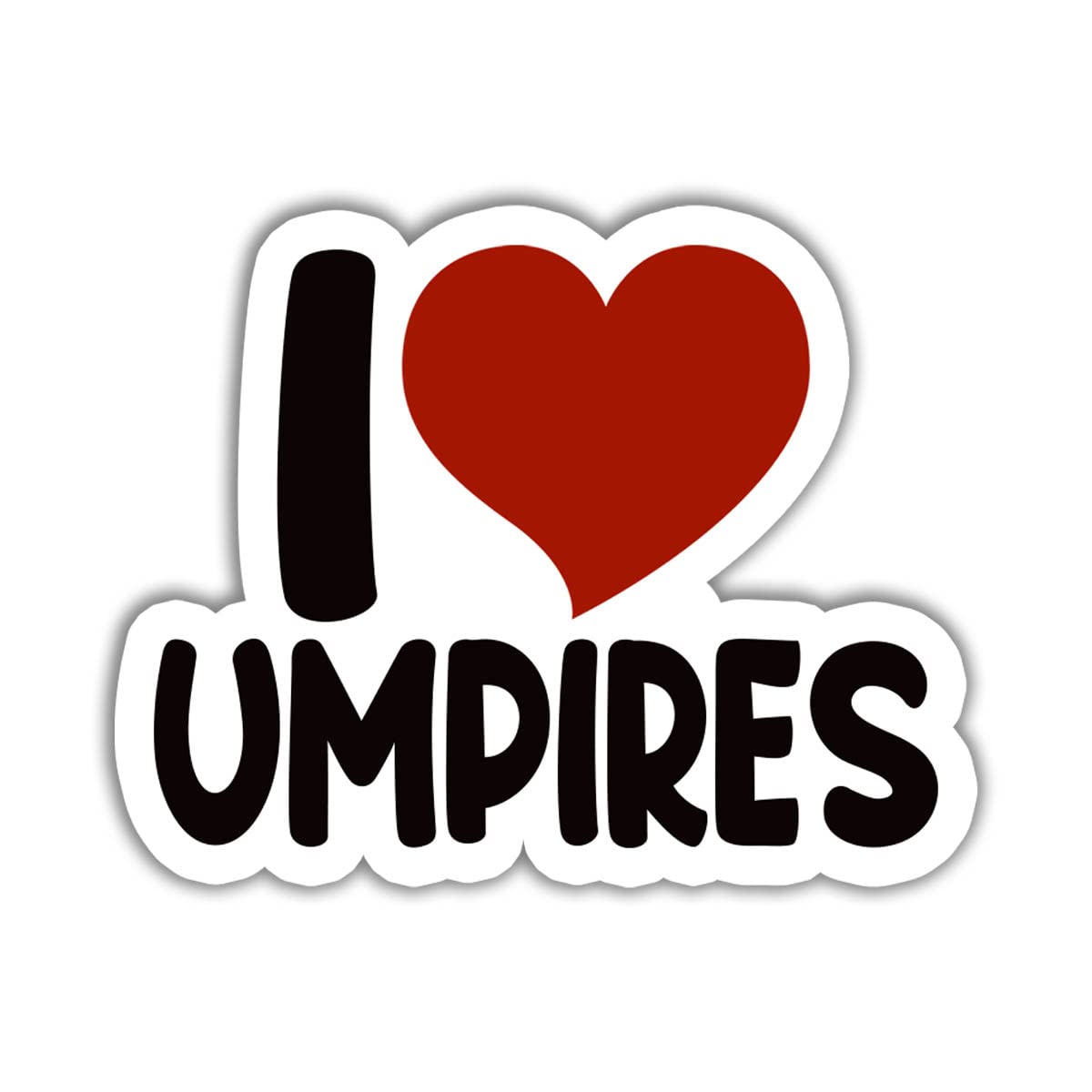 (3Pcs/Pack) I Love Umpires Sticker Baseball Softball Stickers I Heart Umpires Sticker Meme Funny Sticker Gift Decoration Graphic Helmet Bumper- 3x4 Decal